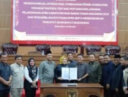 Rapat Paripurna DPRD Musi Rawas Sahkan Raperda Pertanggungjawaban APBD 2024 Menjadi Perda